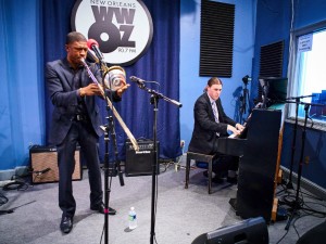 David L. Harris with pianist Daniel Meinecke [Photo by Eli Mergel]