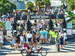 Jackson Square during French Quarter Fest [Photo by Eli Mergel]