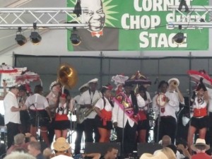 Million Dollar Baby Dolls onstage with the Bone Tone Brass Band and Al