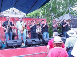 New Orleans Nightcrawlers at French Quarter Fest 2019 [Photo by Michele Goldfarb]