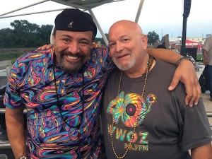 Terrance Simien and a fan/WWOZ member in Iowa