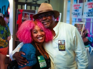 Katherine Johnson with WWOZ board member Norman Robinson