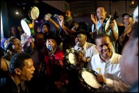 Mardi Gras Indian practice at Kermit's Mother-In-Law Lounge in 2014 [Photo by Ryan Hodgson-Rigsbee]