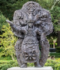 Big Chief Tootie Montana sculpture at Armstrong Park [Photo: Kent Kanouse]