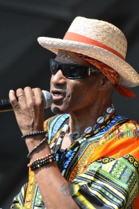 Cyril Neville at Jazz Fest 2015 [Photo by Kichea S. Burt]