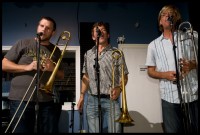 Bonerama performing at WWOZ's studio in 2012 [Photo: Ryan Hodgson-Rigsbee]