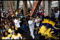 Stooges 'crossing the canal' with the CTC Steppers in 2012 [Photo by Ryan Hodgson-Rigsbee]