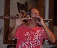 Carlos Malta concentrates while playing the alto flute.